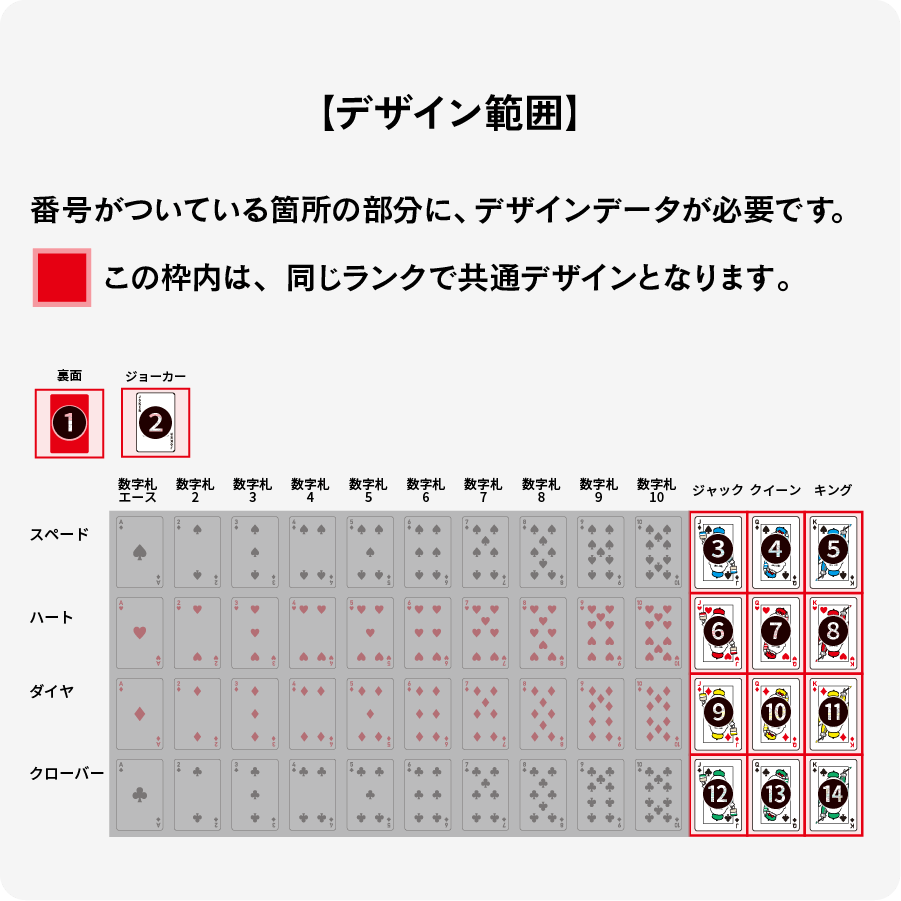 トランプ　まんまる（裏面・ジョーカー・各マークのJ・Q・K）